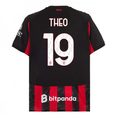 AC Milán Theo 19 Domácí 2025-26 - Fotbalové Dresy (S/S) AC Milán Theo 19 Domácí 2025-26 - Fotbalové Dresy (S/S)